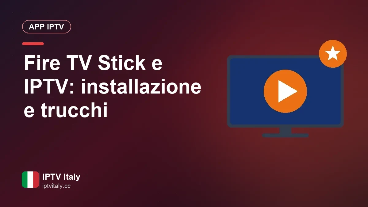 Un'app IPTV aperta su una Fire TV Stick collegata al televisore
