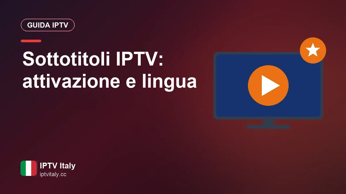 Menu dei sottotitoli aperto in un player IPTV