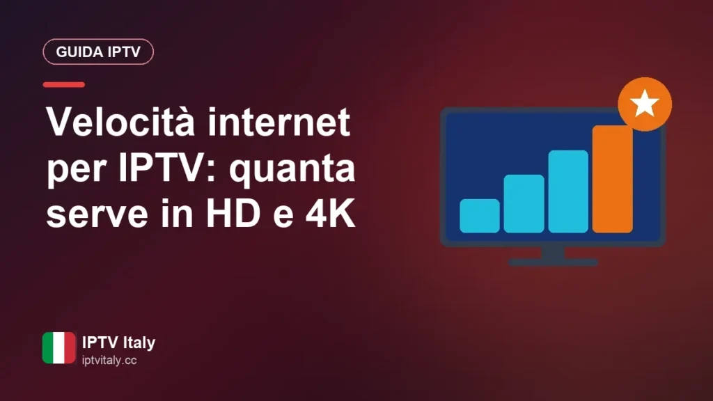 Velocità internet per IPTV: quanta serve in HD e 4K